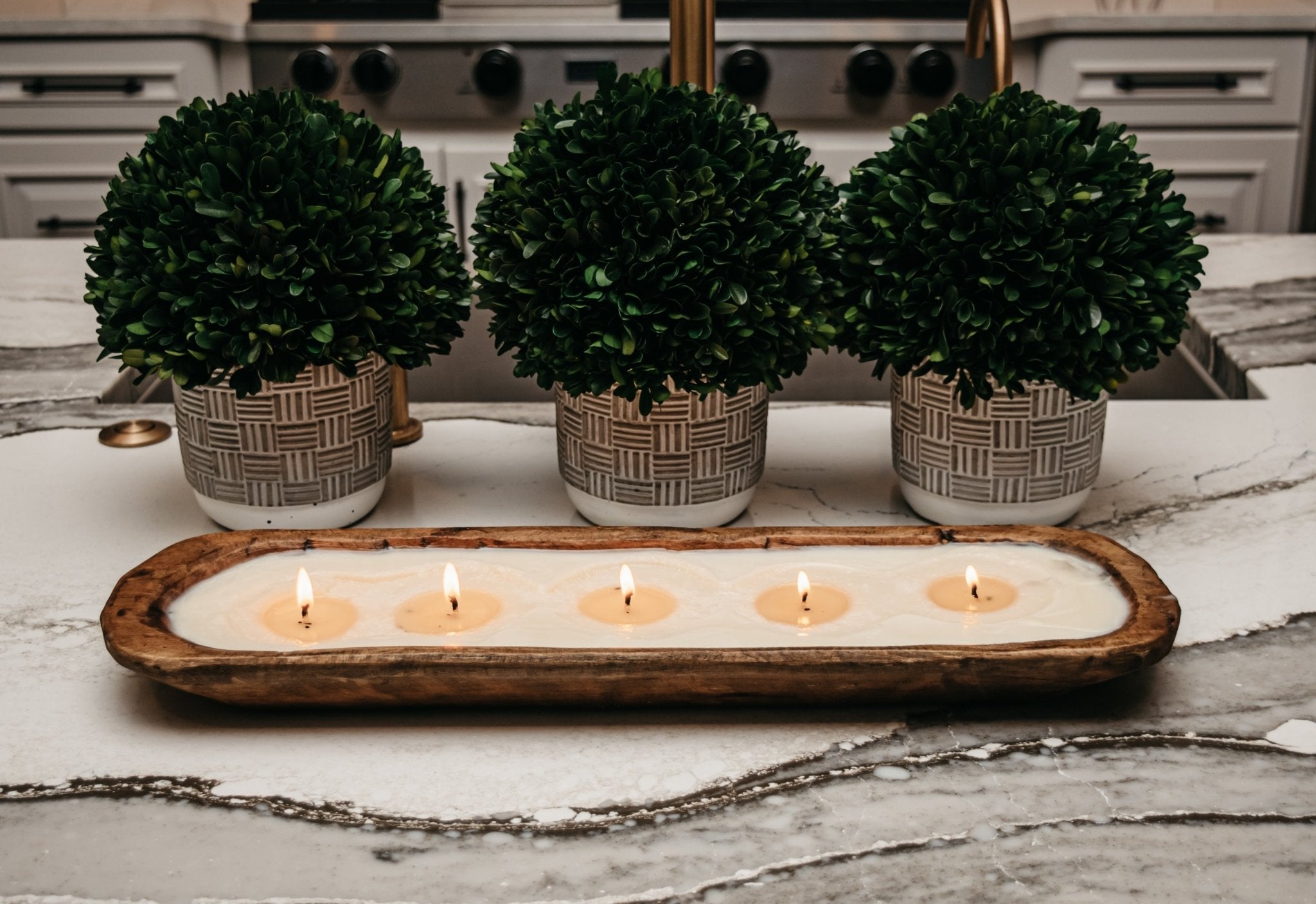 5 - Wick Dough Bowl Soy Candle - Gatherings - Freedom Ranch