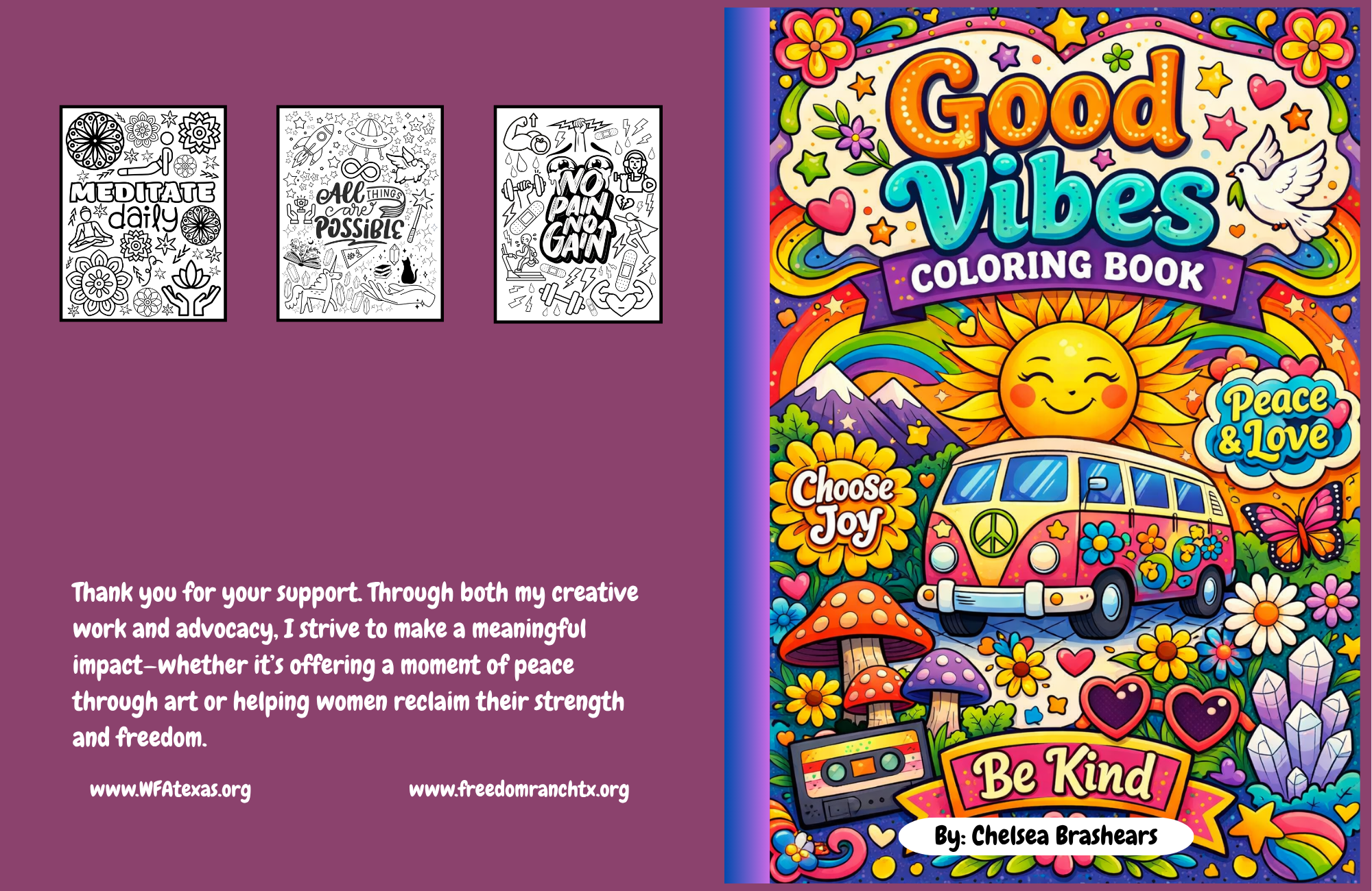 Good Vibes Coloring Book - Freedom Ranch