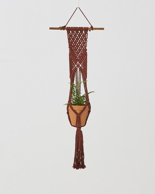 Mombacho Macrame Plant Holder | Tile Red - Freedom Ranch