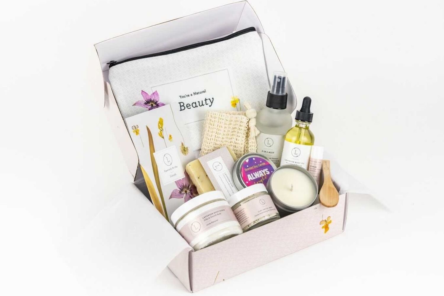 Spa Gift Box, Natural Lavender Bath & Body Relaxing Package for Friend - Freedom Ranch